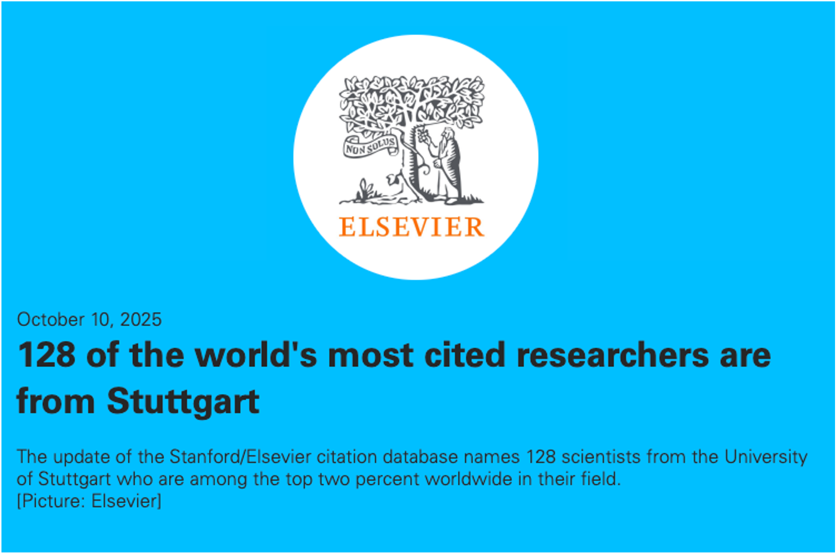 Andreas Bulling among the top 2% of most cited researchers in their field