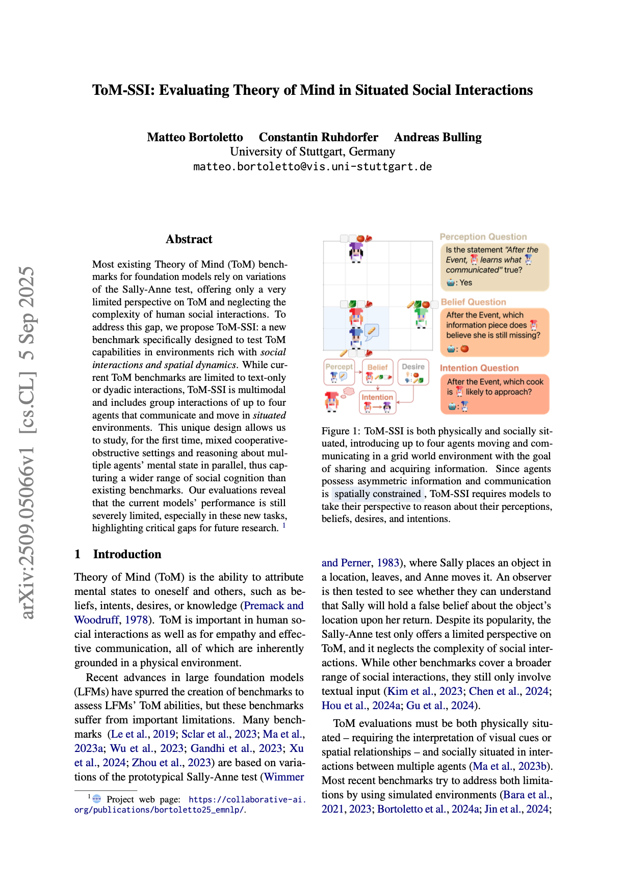 ToM-SSI: Evaluating Theory of Mind in Situated Social Interactions