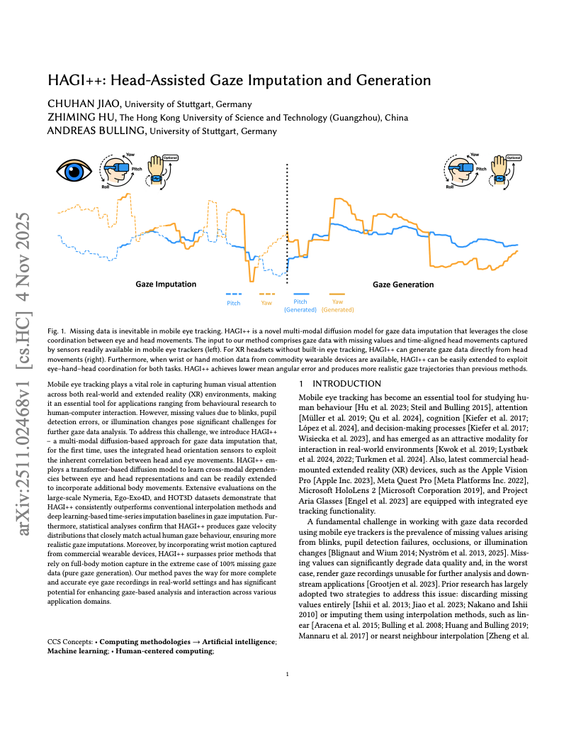 HAGI++: Head-Assisted Gaze Imputation and Generation HAGI++: Head-Assisted Gaze Imputation and Generation