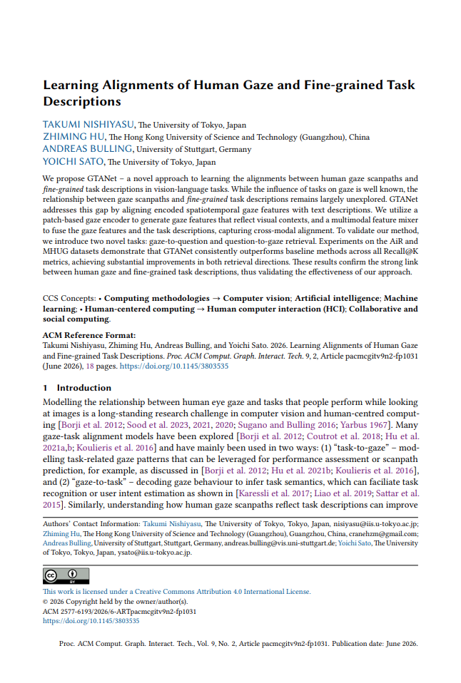 Learning Alignments of Human Gaze and Fine-grained Task Descriptions