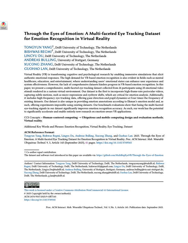 Through the Eyes of Emotion: A Multi-faceted Eye Tracking Dataset for Emotion Recognition in Virtual Reality